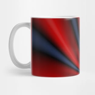 scarlet and royal blue radial stripes Mug